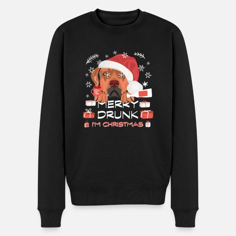Rhodesian Ridgeback Weihnachtsmarkt - Männer Premium Bio Pullover - Schwarz
