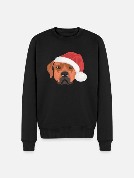 Rhodesian Ridgeback Merry Christmas - Men's Premium Organic Jumper - black