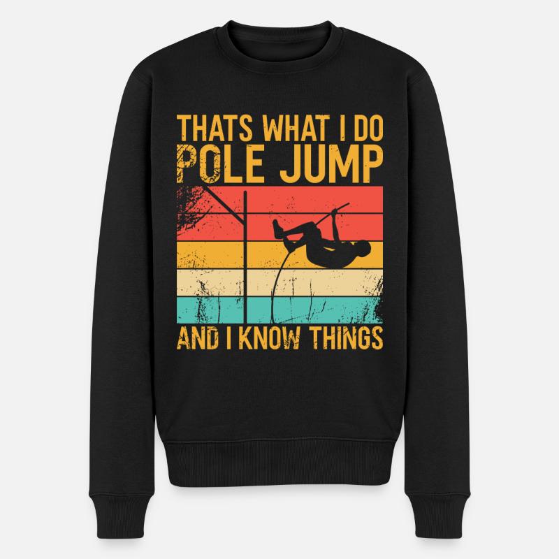 Saut à la perche - Pull Premium bio Homme - noir