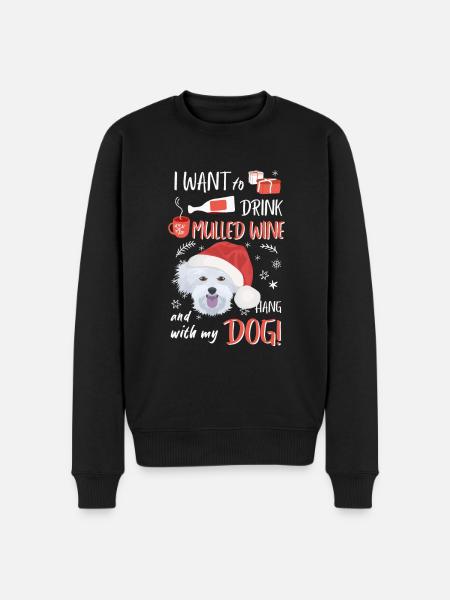 Maltese mulled wine Christmas - Men's Premium Organic Jumper - black