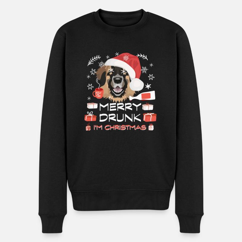 Leonberger Weihnachtsmarkt - Männer Premium Bio Pullover - Schwarz