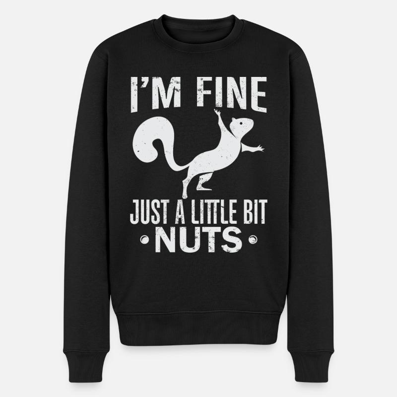Squirrel Shadow - Männer Premium Bio Pullover - Schwarz