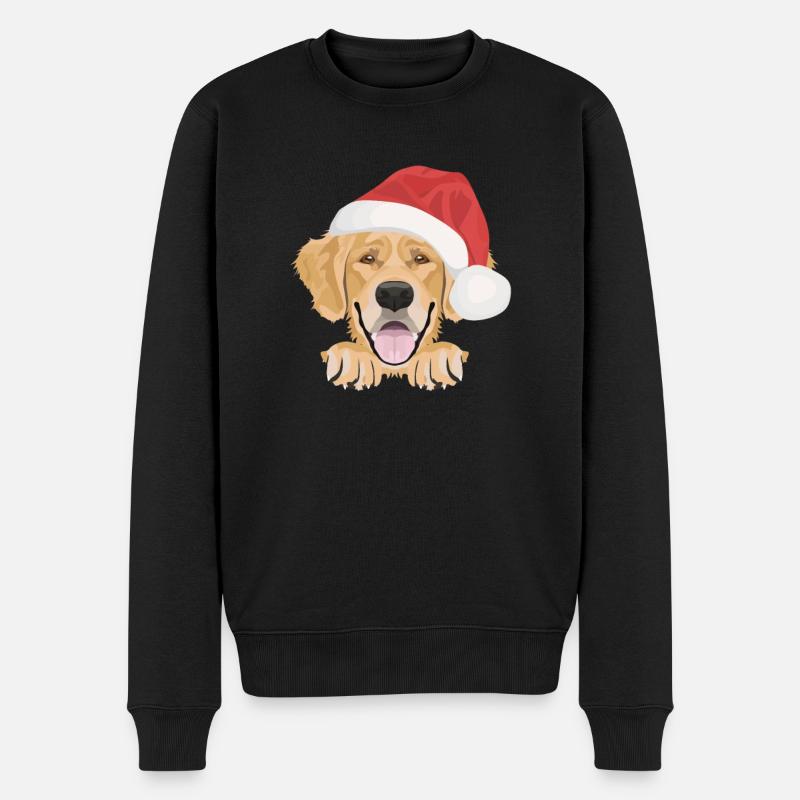 Golden Retriever Joyeux Noël - Pull Premium bio Homme - noir