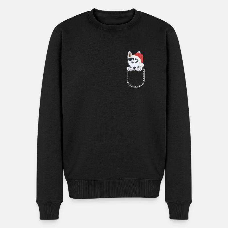 Husky Joyeux Noël - Pull Premium bio Homme - noir