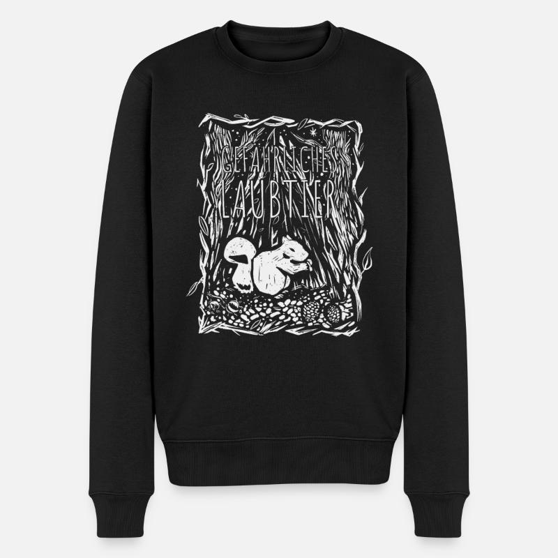 Écureuil à feuilles caduques dangereux - Pull Premium bio Homme - noir