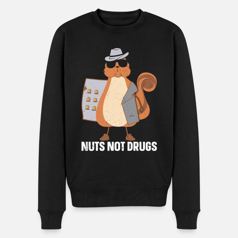 Squirrel Shadow - Männer Premium Bio Pullover - Schwarz