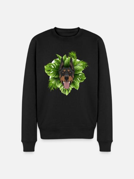 Tropical Doberman - Men's Premium Organic Jumper - black
