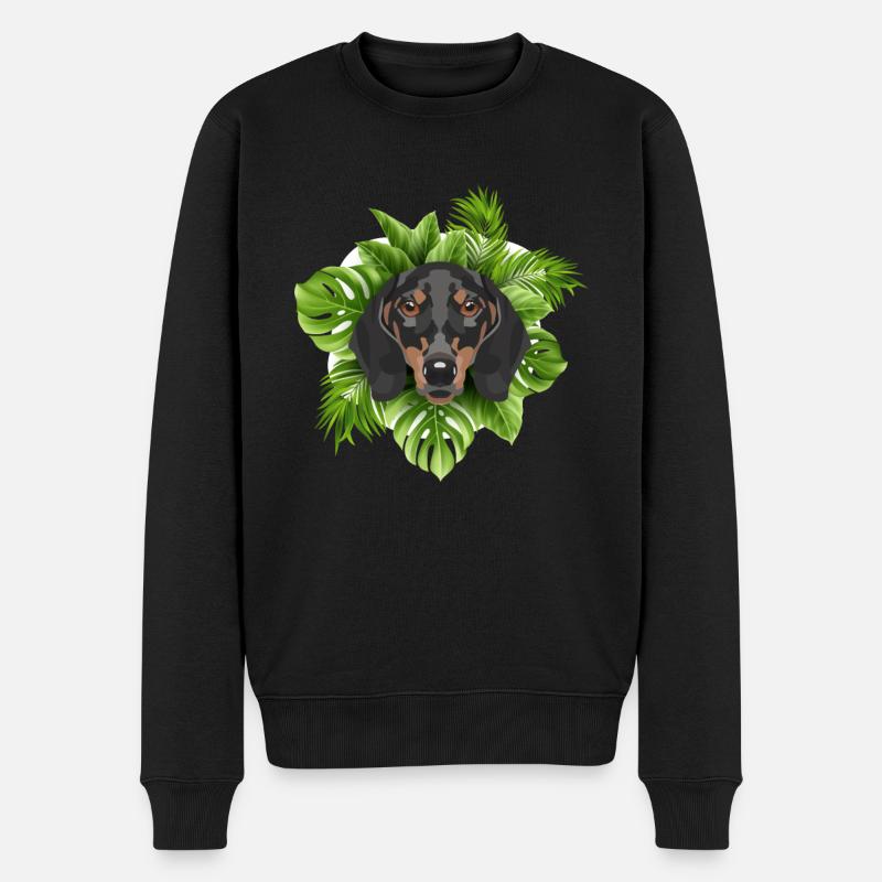 Teckel tropical - Pull Premium bio Homme - noir