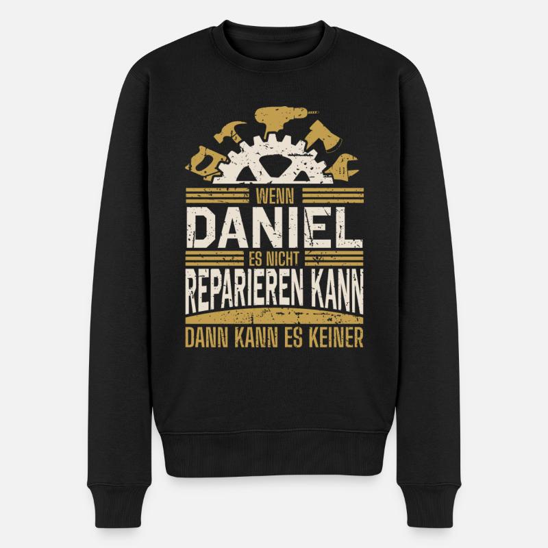 Daniel Name Geschenk Geburtstag - Männer Premium Bio Pullover - Schwarz