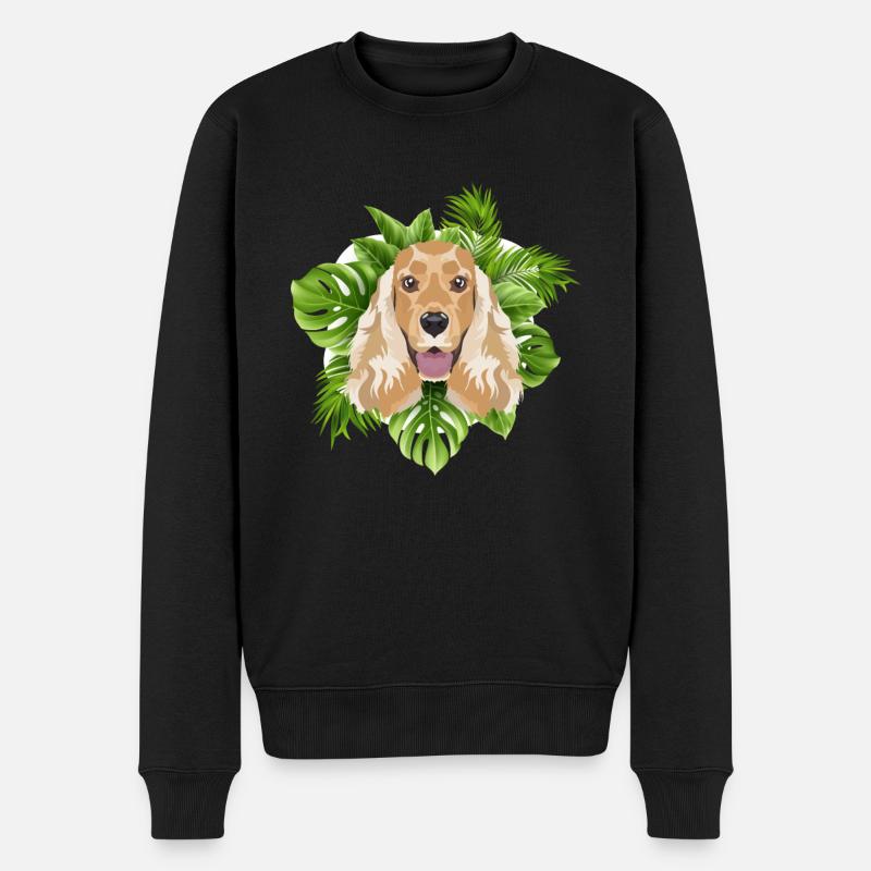 Tropical English Cocker Spaniel - Pull Premium bio Homme - noir