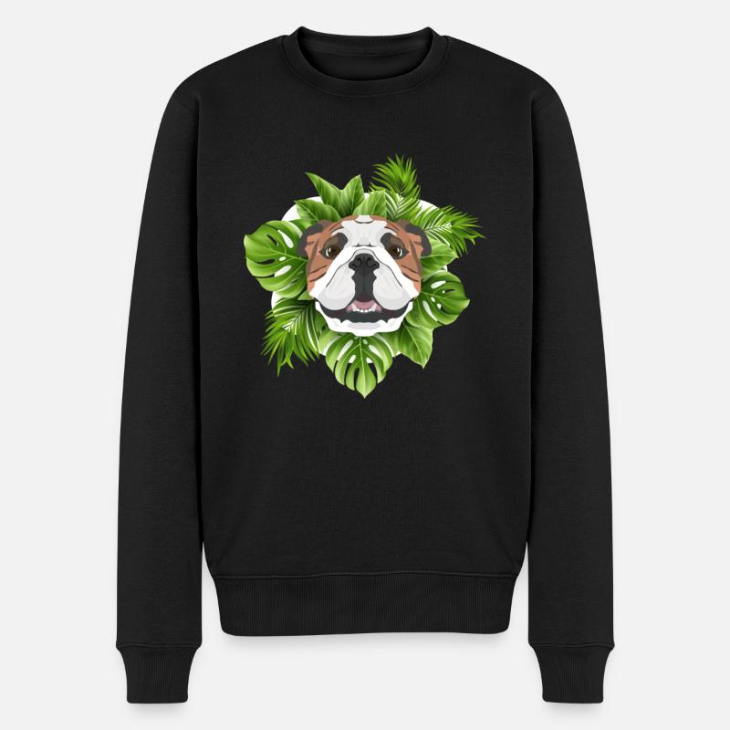 Bouledogue anglais tropical - Pull Premium bio Homme - noir