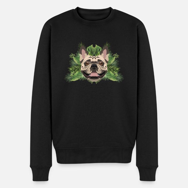 Bouledogue Français tropical - Pull Premium bio Homme - noir