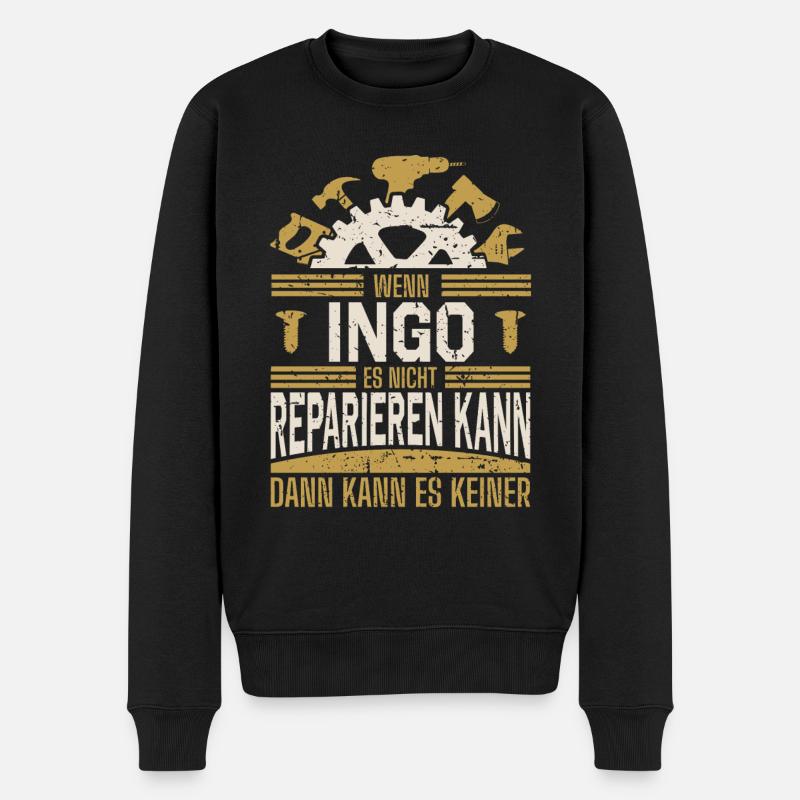Ingo Name Geschenk Geburtstag - Männer Premium Bio Pullover - Schwarz