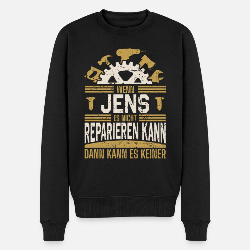 Jens Name Geschenk Geburtstag - Männer Premium Bio Pullover - Schwarz