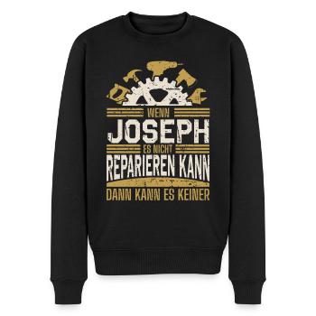 Joseph Name Geschenk Geburtstag - Männer Premium Bio Pullover - Schwarz - Vorne - Nico (187cm)