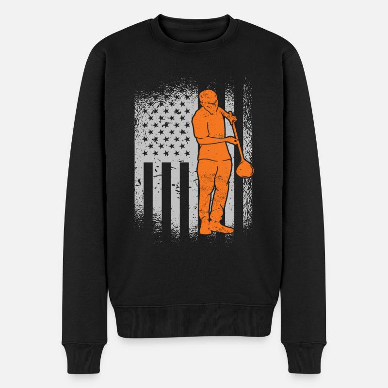 Glasbläserei Glasbläser - Männer Premium Bio Pullover - Schwarz