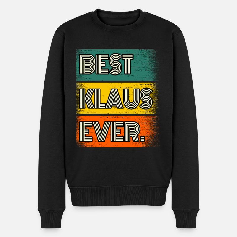 Klaus Name Geschenk Spruch Lustig - Männer Premium Bio Pullover - Schwarz