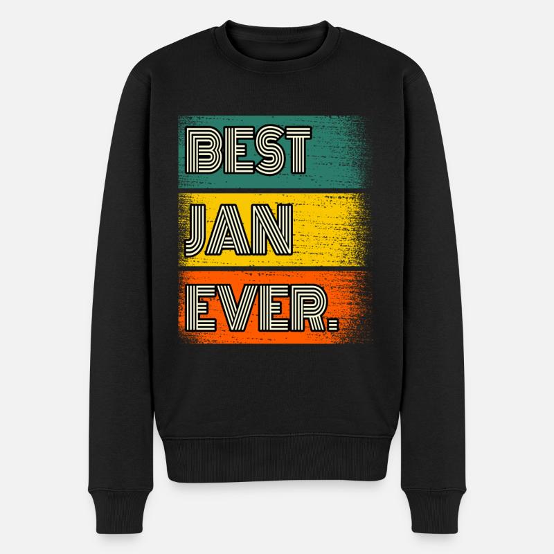 Jan Name Geschenk Spruch Lustig - Männer Premium Bio Pullover - Schwarz
