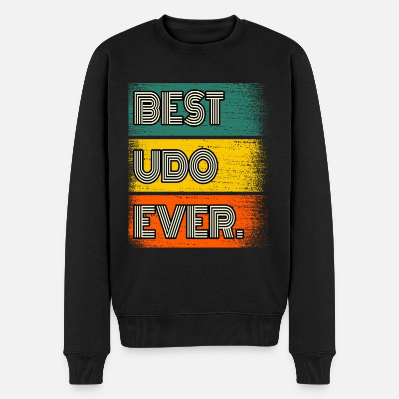 Udo Name Geschenk Spruch Lustig - Männer Premium Bio Pullover - Schwarz