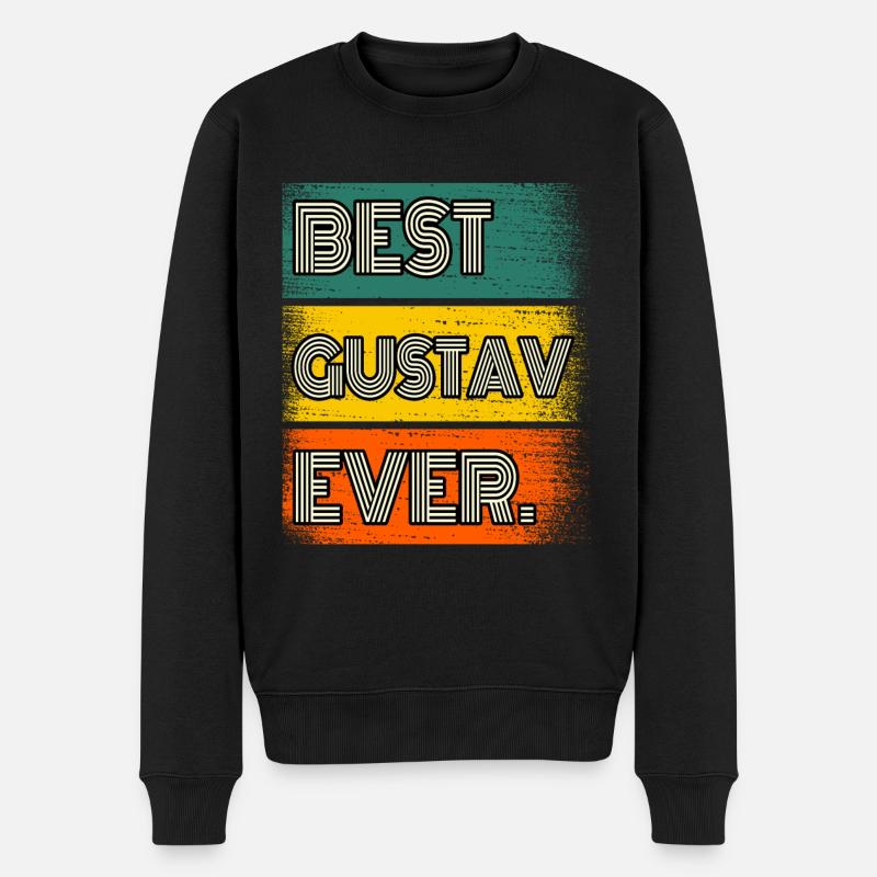Gustav Name Geschenk Spruch Lustig - Männer Premium Bio Pullover - Schwarz