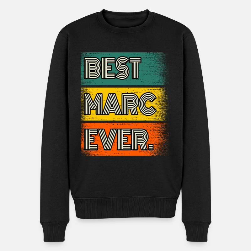 Marc Name Geschenk Spruch Lustig - Männer Premium Bio Pullover - Schwarz