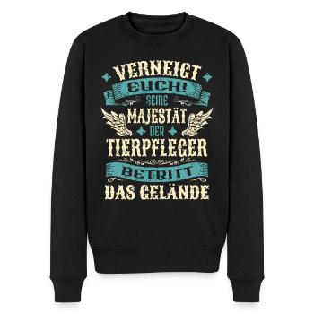 Tierpfleger Geschenk Lustige Sprüche - Männer Premium Bio Pullover - Schwarz - Vorne - Nico (187cm)