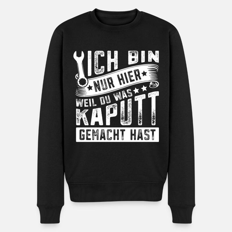 Hausmeister Hauswart Haustechniker - Männer Premium Bio Pullover - Schwarz