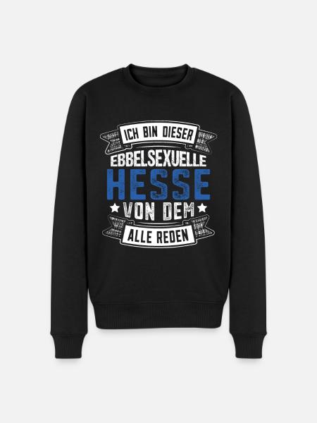 Hessen Frankfurt Apfelwein - Männer Premium Bio Pullover - Schwarz
