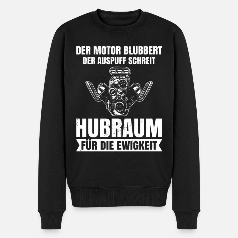 Auto Schrauber Tuning Hubraum - Männer Premium Bio Pullover - Schwarz