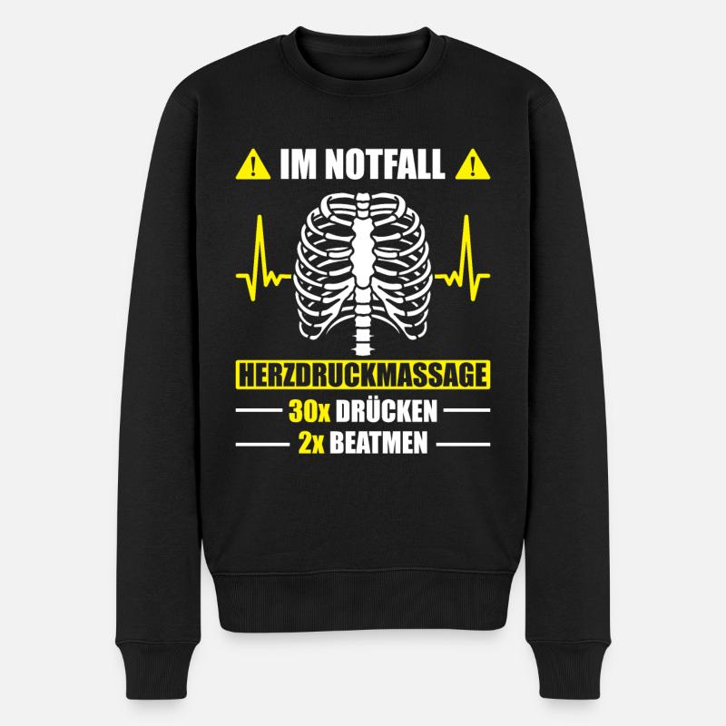Rettungssanitäter Stolzer Sanitäter Notfallsanität - Männer Premium Bio Pullover - Schwarz