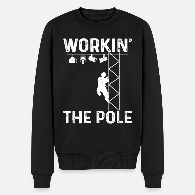 Stage Crew Lighting Technician - Men's Premium Organic Jumper - black