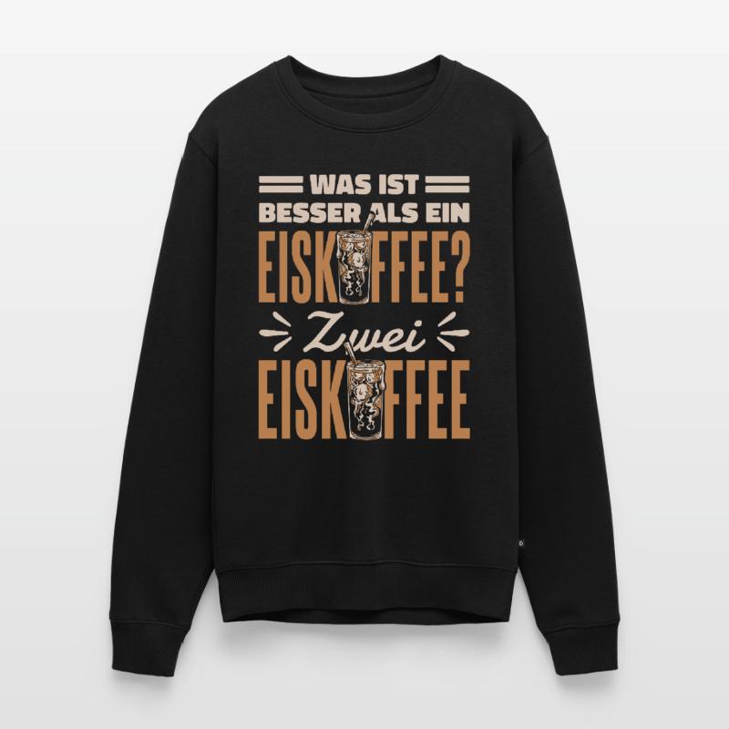 Was ist besser als ein Eiskaffee? Zwei Eiskaffee G Männer Premium Bio Pullover