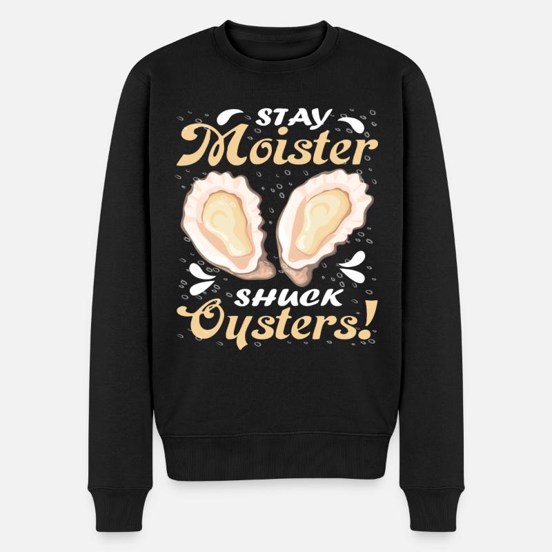 Lustige Austern Austernliebhaber Auster - Männer Premium Bio Pullover - Schwarz