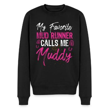Funny Mud Run Mudder Muddy Sistas Mud Squad - Men's Premium Organic Jumper - black - Front - Nico (187cm)
