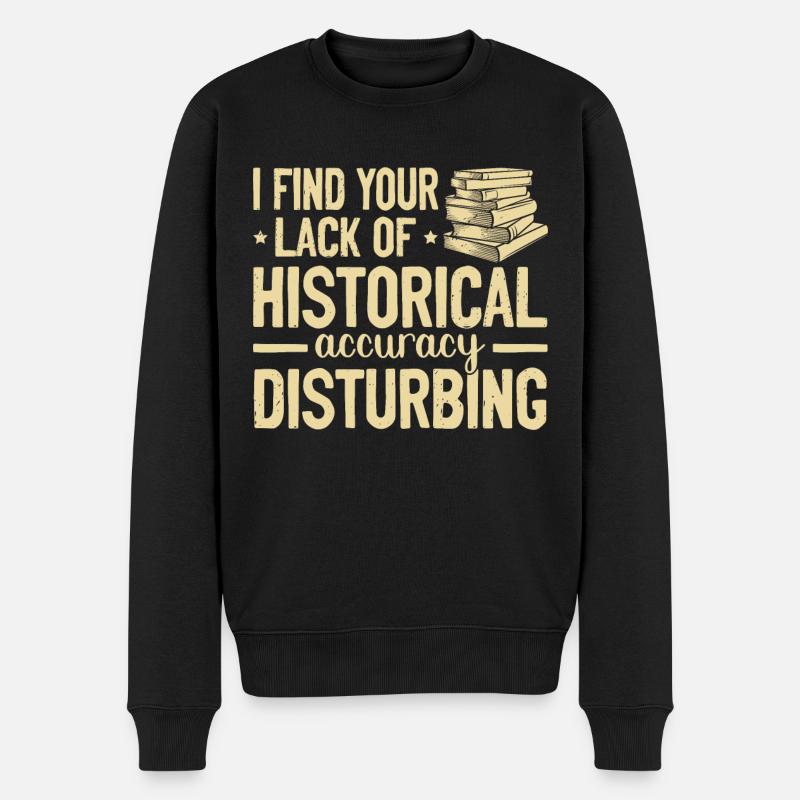 Historiker - Männer Premium Bio Pullover - Schwarz