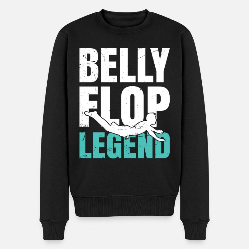 Flop du ventre - Pull Premium bio Homme - noir