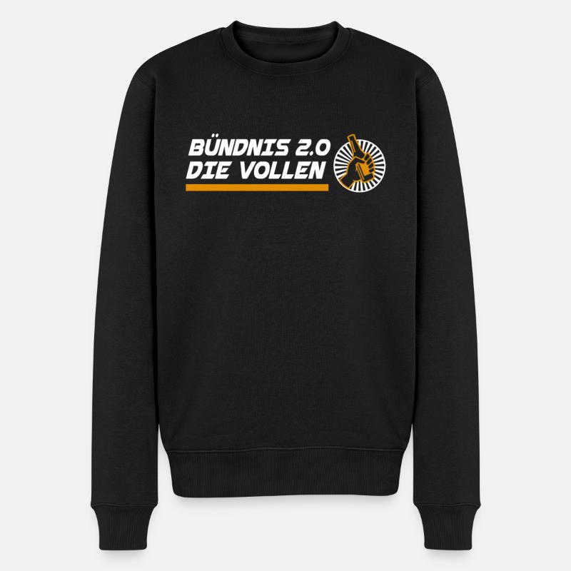 Biertrinker Bier - Männer Premium Bio Pullover - Schwarz