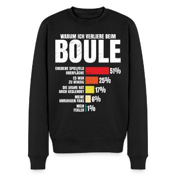 Boule Petanque - Männer Premium Bio Pullover - Schwarz - Vorne - Nico (187cm)