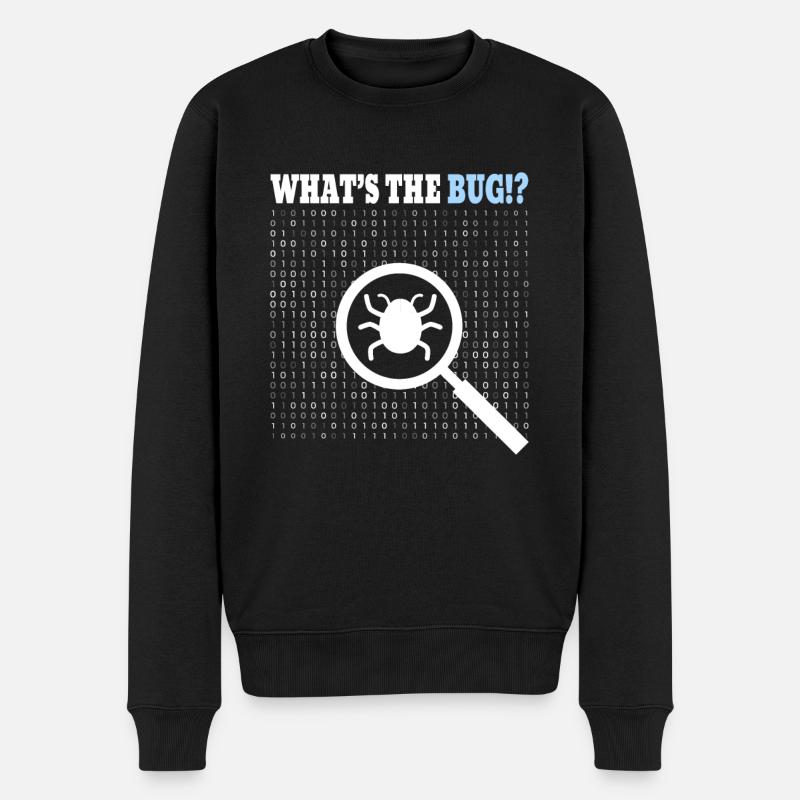 Coding Programmer Coder - Männer Premium Bio Pullover - Schwarz