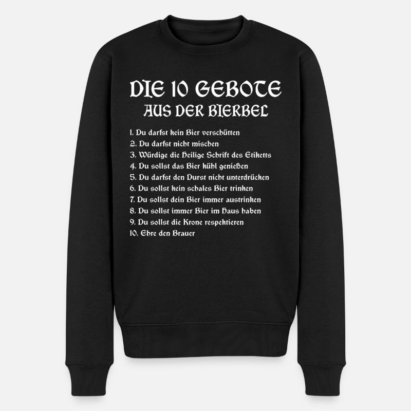 Bier Biertrinker - Männer Premium Bio Pullover - Schwarz