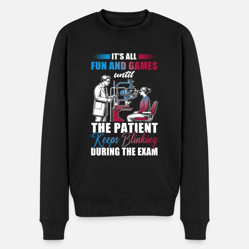 Optométrie Optométriste Ophtalmologiste - Pull Premium bio Homme - noir