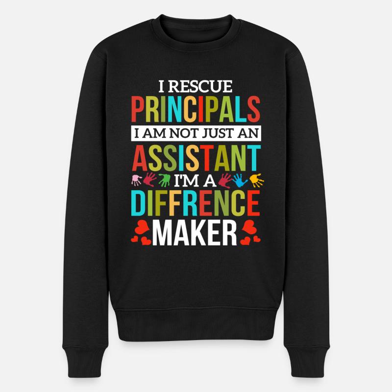 Assistant Principal - Men's Premium Organic Jumper - black