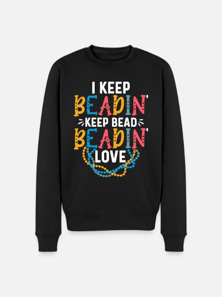 Beading Beader - Men's Premium Organic Jumper - black