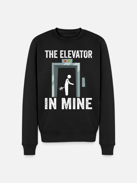 Farting Elevator - Männer Premium Bio Pullover - Schwarz