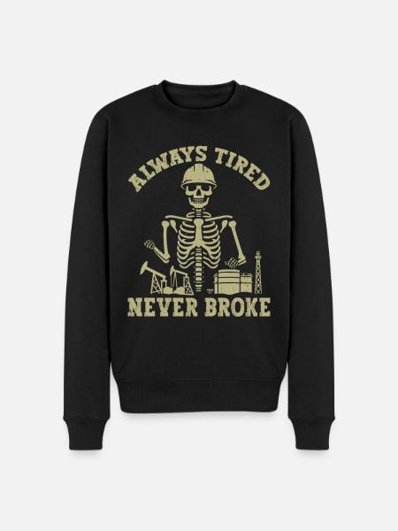 Olieklædt arbejder Olierig arbejder - Økologisk premium-sweatshirt til mænd - sort