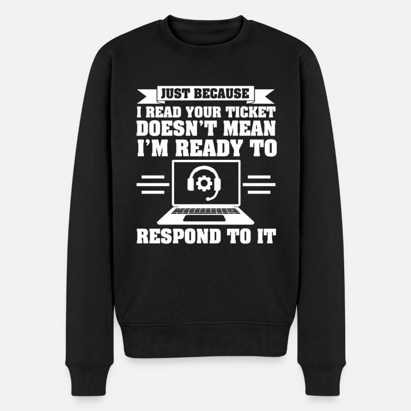 Tech Support - Men's Premium Organic Jumper - black
