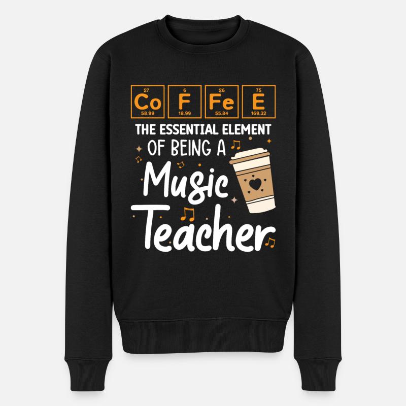 Music Teacher - Männer Premium Bio Pullover - Schwarz