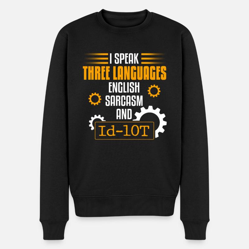 Help Desk Tech Support - Männer Premium Bio Pullover - Schwarz