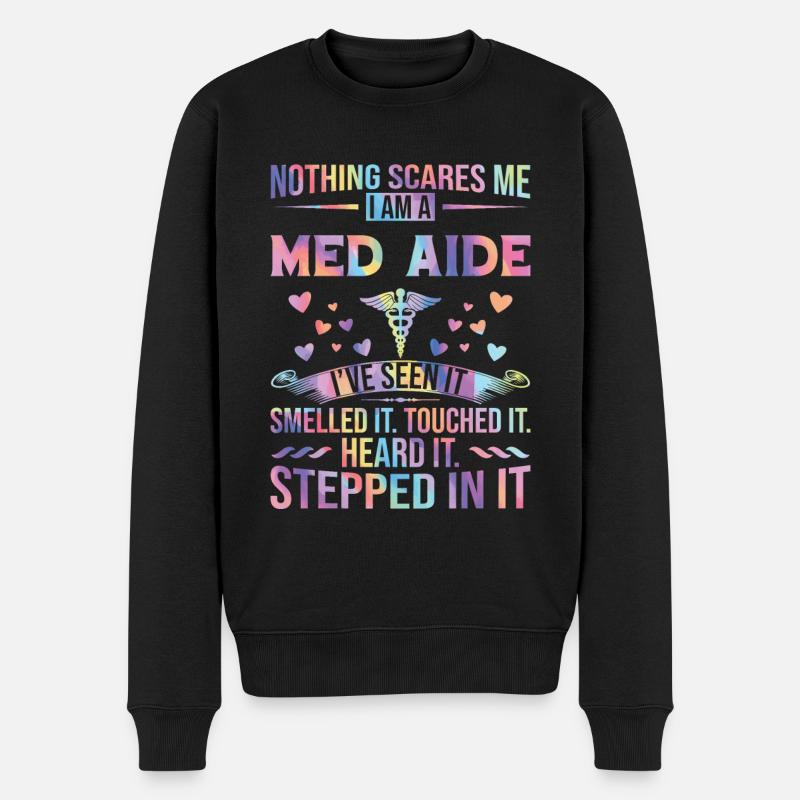 Medication Aide Med Aide - Men's Premium Organic Jumper - black