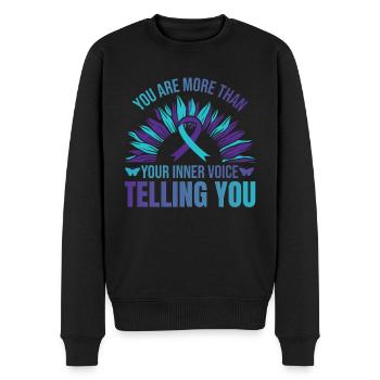 Suicides prevention suicide counselor - Men's Premium Organic Jumper - black - Front - Nico (187cm)